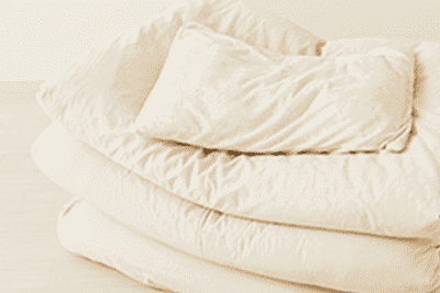 ふっくら仕上がったふとんの様子